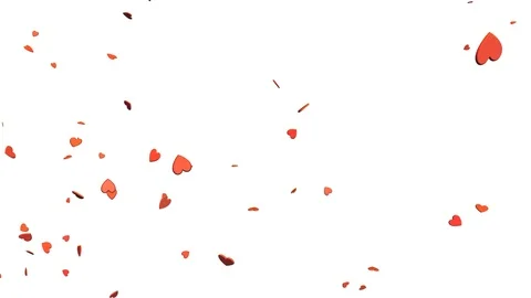 3d animation. Floating red hearts. 動画素材 86597327