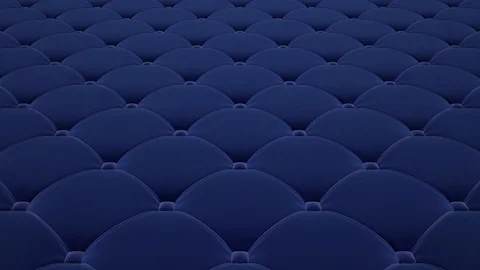 3D animation of flying a blue quilted velvet surface with light blue drawstrings Stockbeeldmateriaal 106749897