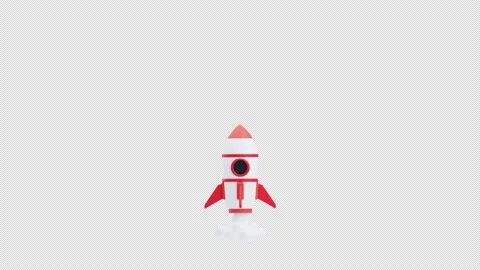 3D Animation of Flying Rocket Stock Footage 311098098