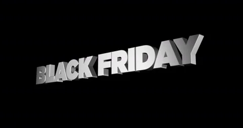 3D animation of flying text Black Friday Stock Footage 132654481