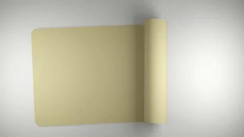3d animation a folded piece of paper in a roll 스톡 동영상 155924476