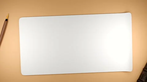 3d animation a folded piece of paper in a roll Stock Footage 158845228