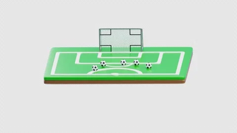 3D Animation of Football Practice Net Stock Footage 306060342
