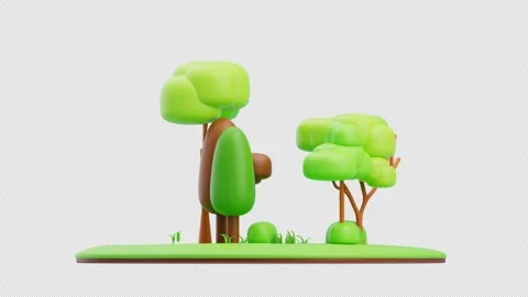 3D Animation of Forest Stock Footage 303318797