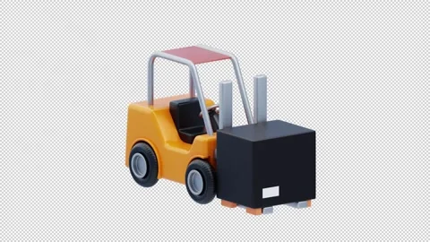 3D Animation of Forklift Stock Footage 293206385