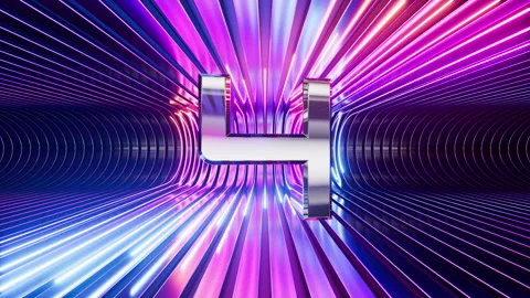 3D animation of a futuristic countdown from one to ten. Stock Footage 322134979