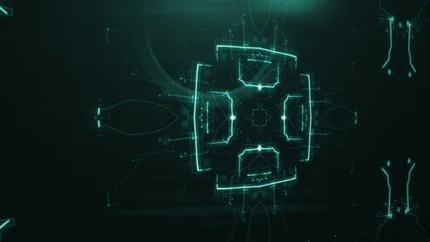 3D Animation of Futuristic Symmetrical Pattern Stock Footage 96298862