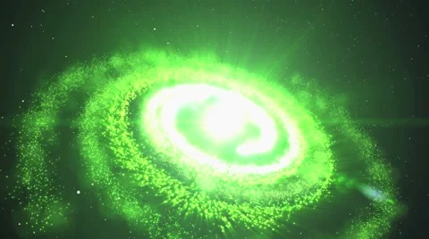 3D animation galaxy and nebula with shining star light spinning in universe Stock Footage 60039686