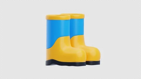 3D Animation of Garden Boot Stock Footage 310027833
