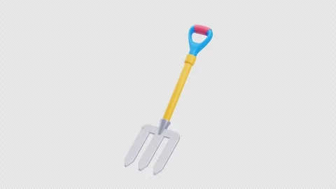 3D Animation of Garden Fork Video stock 310027918