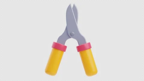 3D Animation of Gardening Scissors Stock Footage 310027975