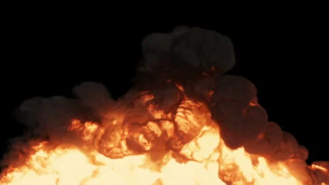 3d animation of a gasoline explosion Stock Footage 278208904