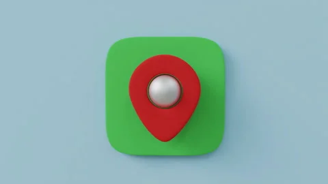 3d animation of geolocation icons Video stock 274261951