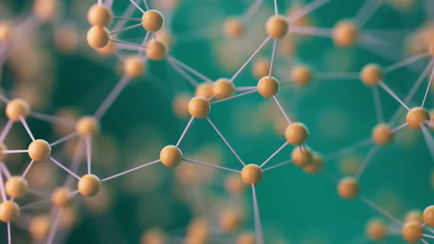 3D animation of the geometric shape of a lattice in space. Video stock 263141991