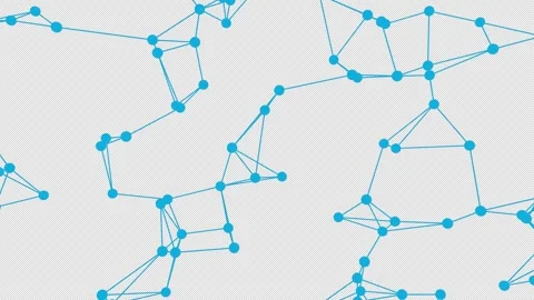 3D animation of the geometric shape of a lattice in space. Alpha Channel. Stock Footage 308076699