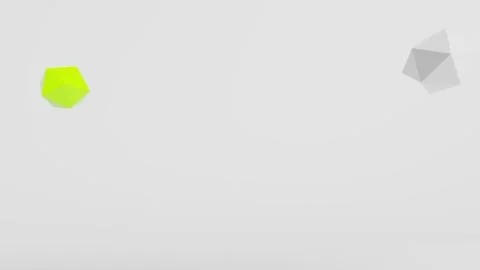 3d animation of geometric shapes falling Stock Footage 237099498