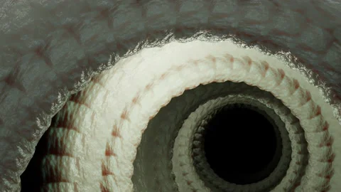 3D animation of a giant dragon snake body moving Stock Footage 180953511