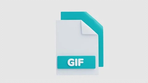 3D Animation of GIF File 3D Icon. File Format Concept Stock Footage 314559150