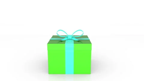 3d animation of gift box with 60% off announcement. Stock Footage 112344084