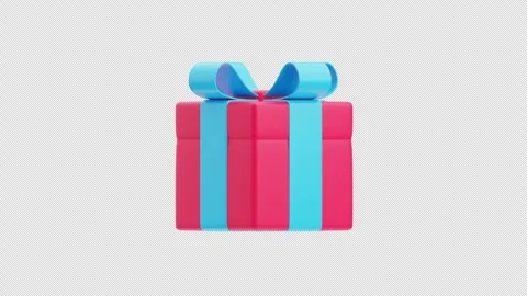 3D animation of gift box Stock Footage 331614886