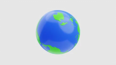 3D Animation of Globe under magnifying glass Stock Footage 312844380