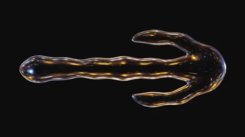 3d animation of glowing arrow pointing right isolated on black background Stock Footage 282132029