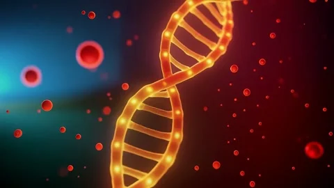 3D animation of A glowing DNA helix 動画素材 303569596