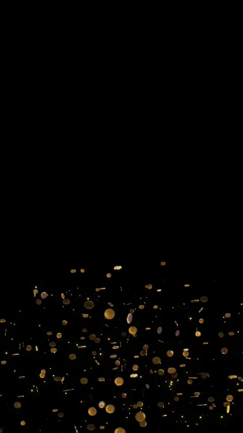 3D animation of golden coins dynamically falling extra income on investments Stock Footage 317567719