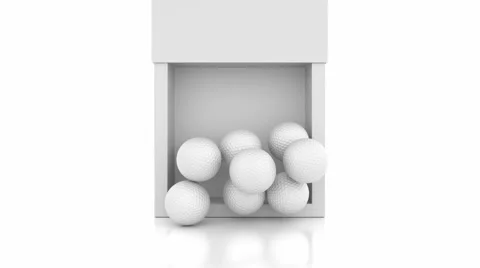 3D animation of golf balls Video stock 51669249