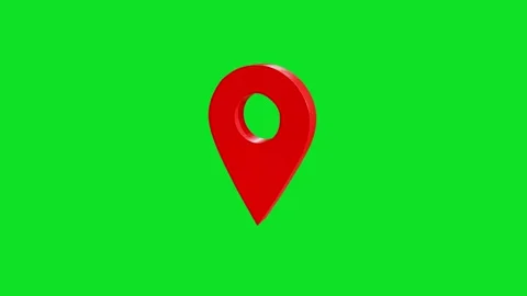 3d Animation of GPS location pointer rotation background. Vídeos de archivo 336620749