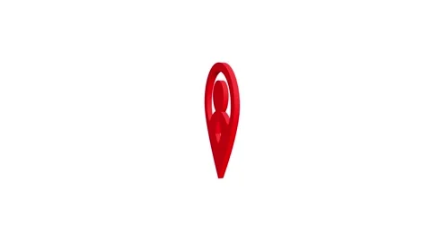 3d Animation of GPS location pointer rotation background. Vídeos de archivo 336620767