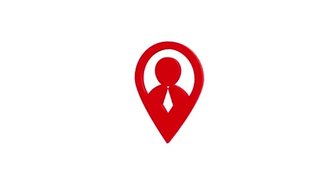 3d Animation of GPS location pointer rotation background. Stock Footage 336620772