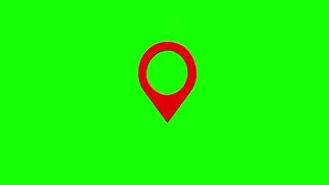 3d Animation of GPS location pointer rotation background. Video stock 336620781