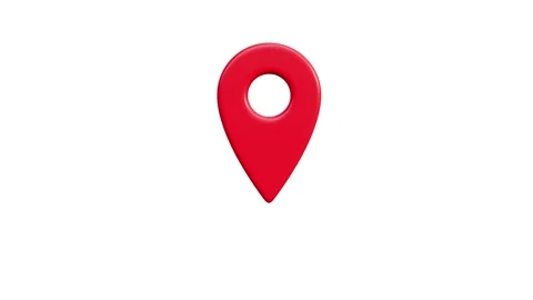 3d Animation of GPS location pointer rotation background. Video stock 336620809