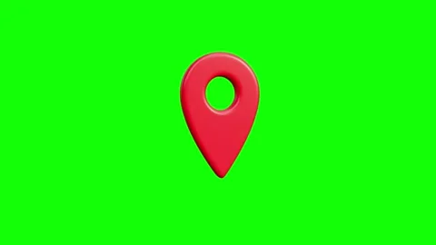 3d Animation of GPS location pointer rotation background. Vídeos de archivo 336620829
