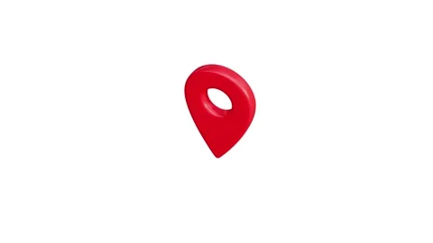 3d Animation of GPS location pointer rotation background. Stockbeeldmateriaal 336620831