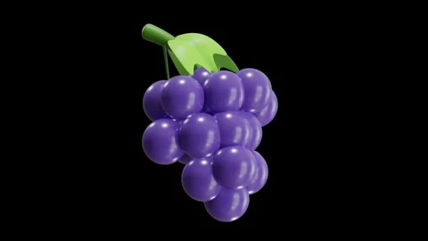 3D Animation of Grape Stock Footage 286777801