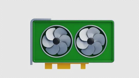 3D Animation of Graphic Card. Computer Hardware Part Stock Footage 306909414