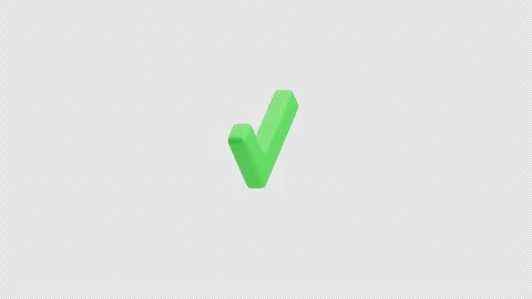 3D Animation of Green Check Mark Stock Footage 327341797