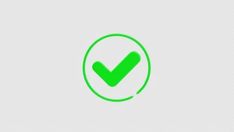 3D animation of Green check mark icon Stock Footage 331353025