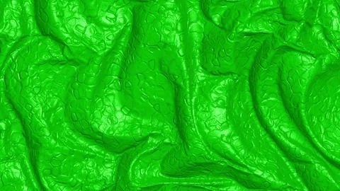 3D animation of the green crocodile leather as fly away opener Stock Footage 274657728