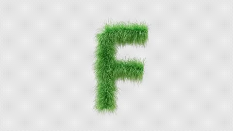 3D animation green grass letter F 스톡 동영상 258917059