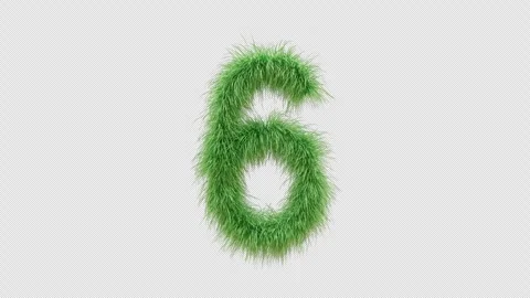 3D animation green grass Number 6 Stock Footage 259052986