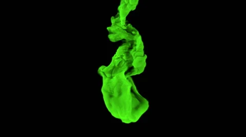 3D animation of the green liquid dissolving in the dark Video stock 67581382