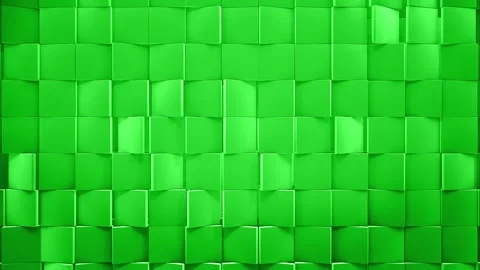 3D Animation of Green Tile Wall with Random Rotating Plates, 4K Loop Vidéo 309525474
