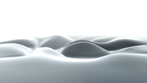3D animation of grey embossed soft wave forms Stock Footage 267028426
