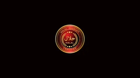 3d animation halal logo symbol green screen background Stock Footage 300183166