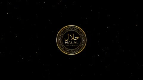 3d animation halal symbol green screen background Video stock 296470542