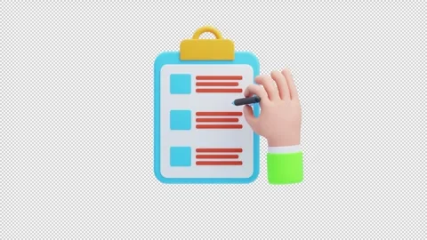 3D Animation of Hand Holding Notes Stock Footage 293265708