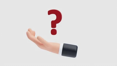 3D Animation of Hand Holding A Question Mark Stock Footage 311097882